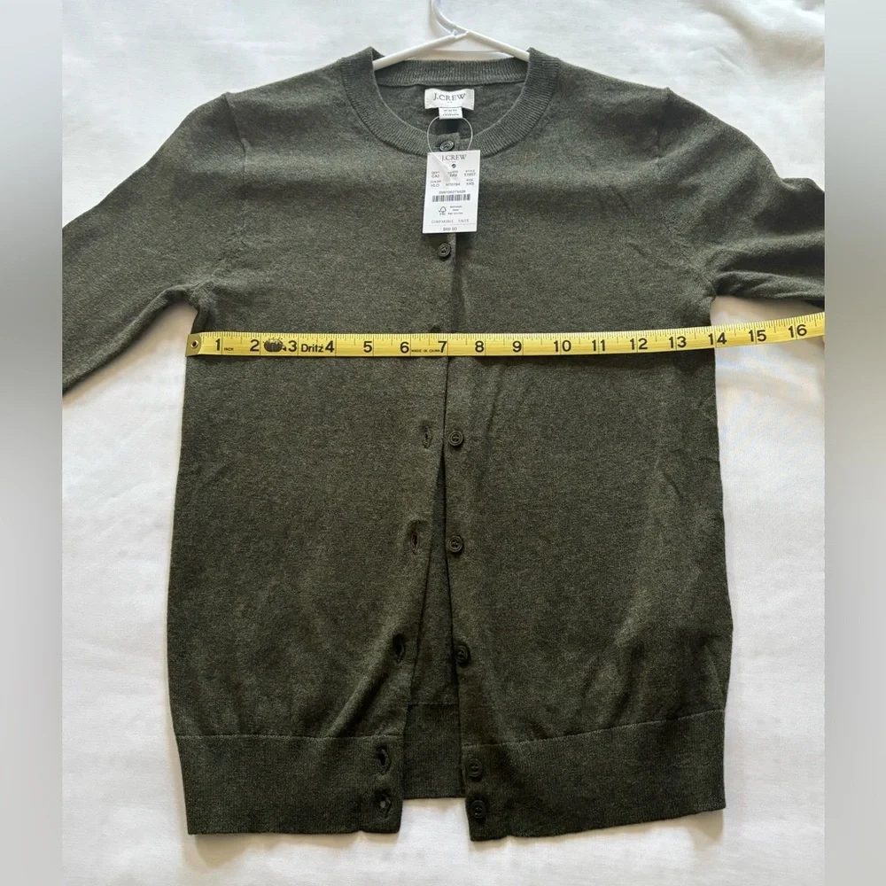 J. Crew Women's Dark Green Cardigan - Picture 3 of 9